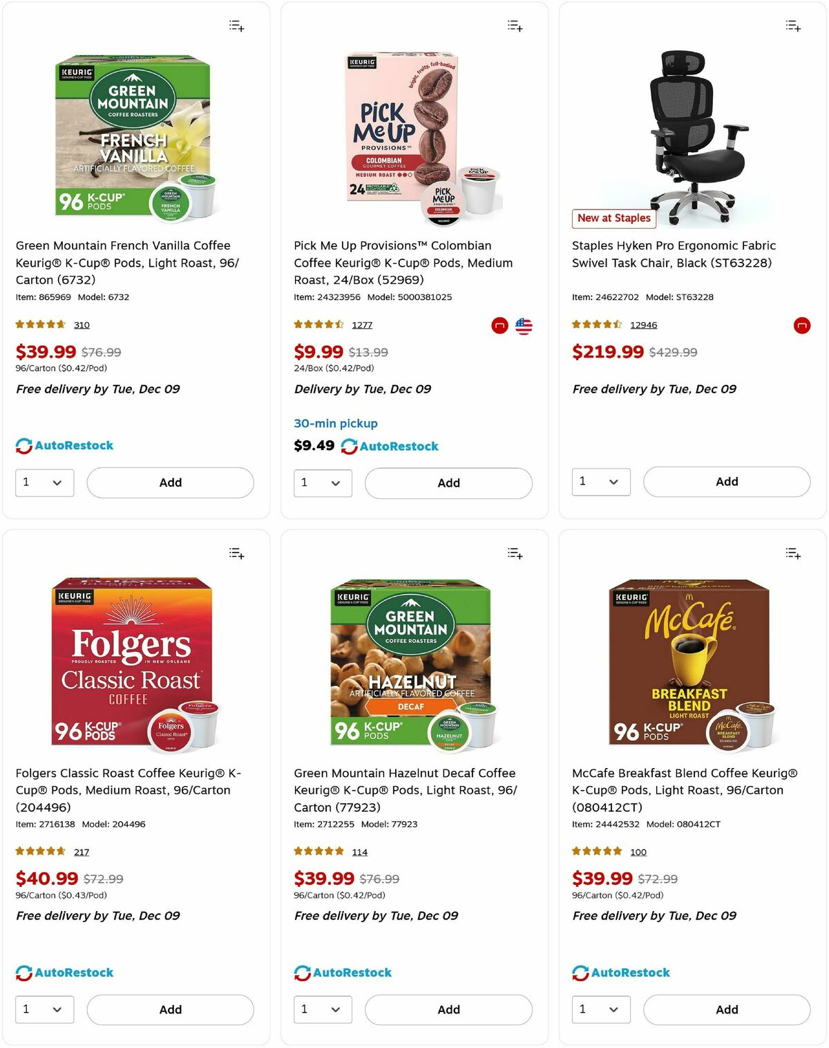 Staples Weekly Ad from December 7