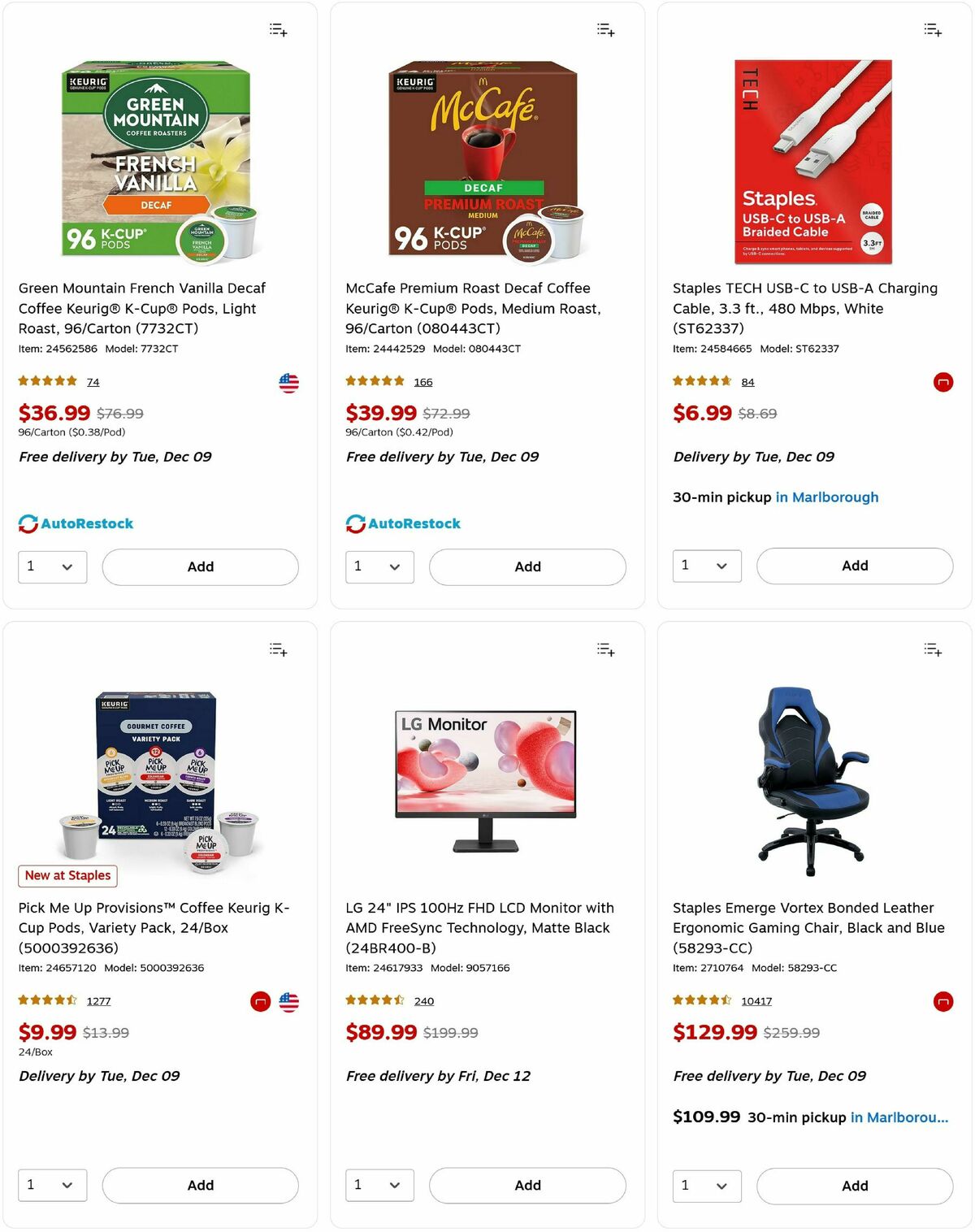 Staples Weekly Ad from December 7