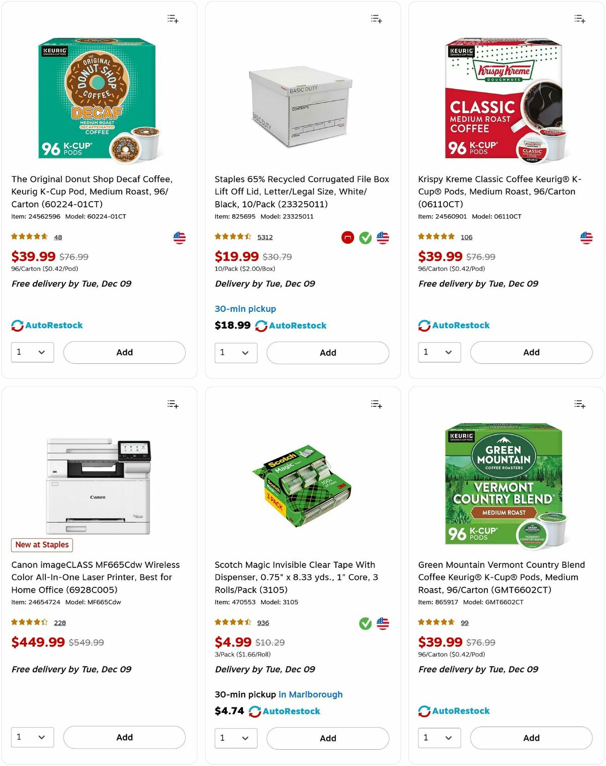 Staples Weekly Ad from December 7