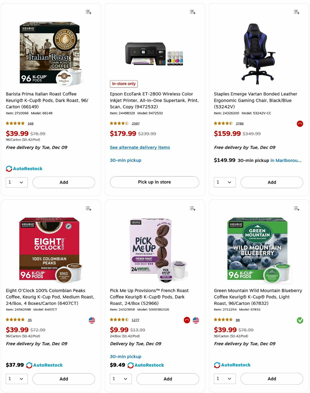 Staples Weekly Ad from December 7