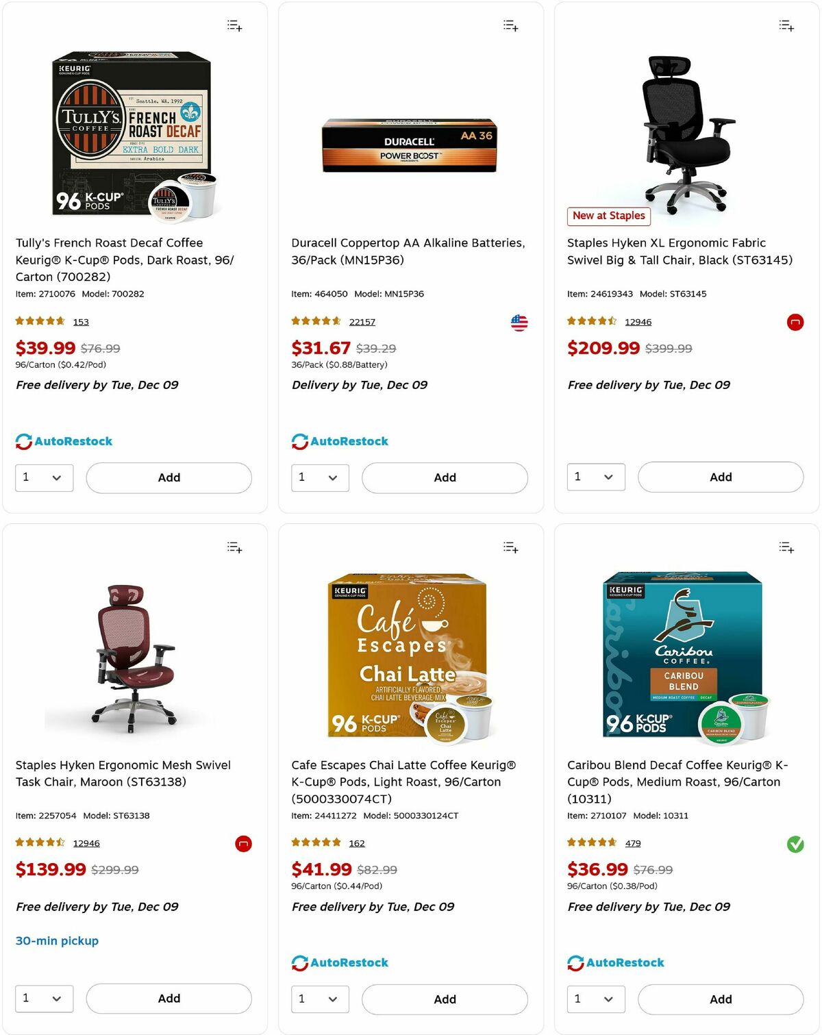 Staples Weekly Ad from December 7