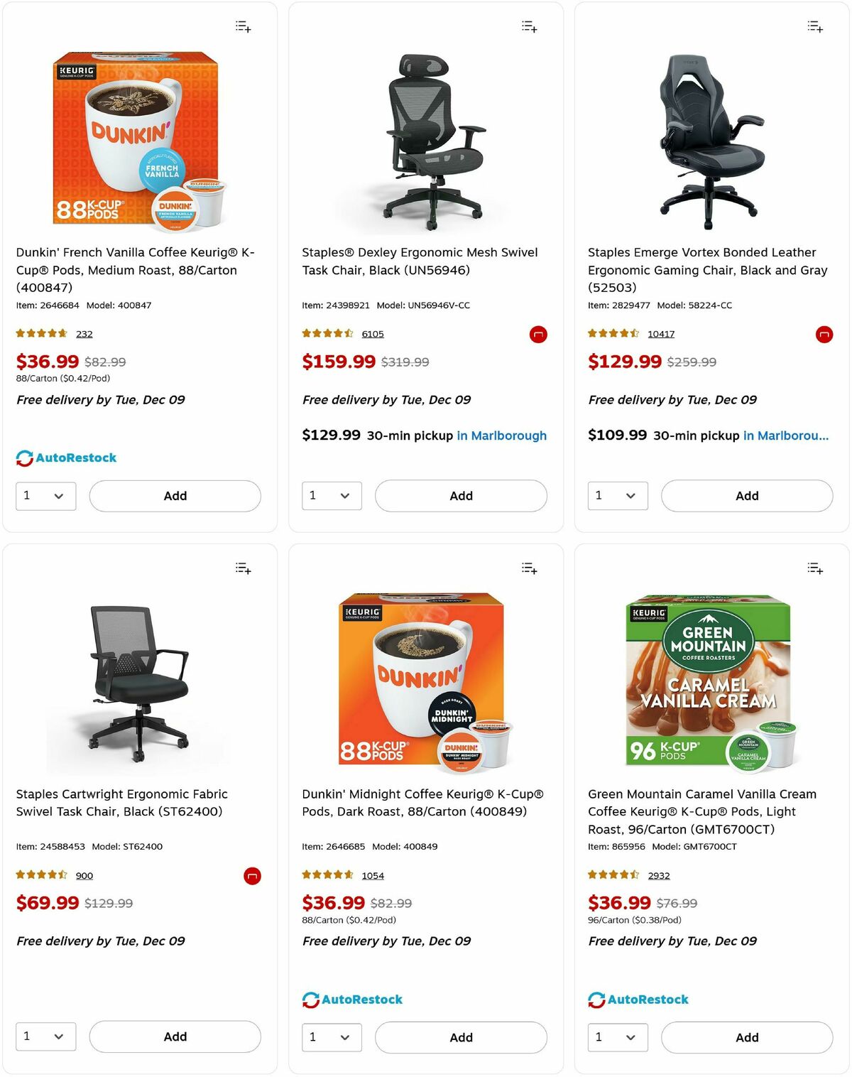 Staples Weekly Ad from December 7