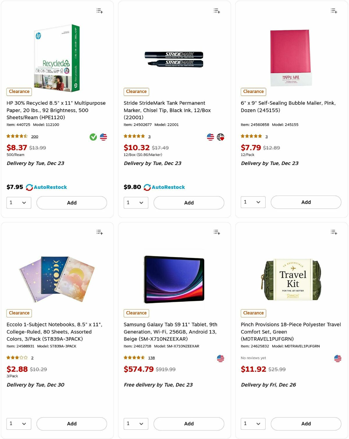 Staples Weekly Ad from December 21