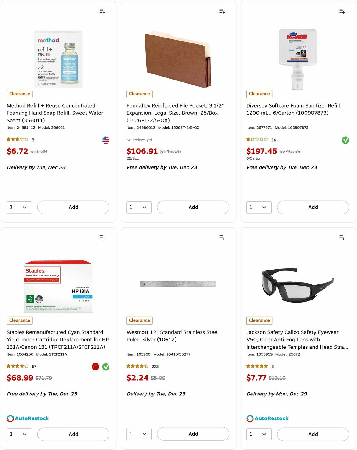 Staples Weekly Ad from December 21