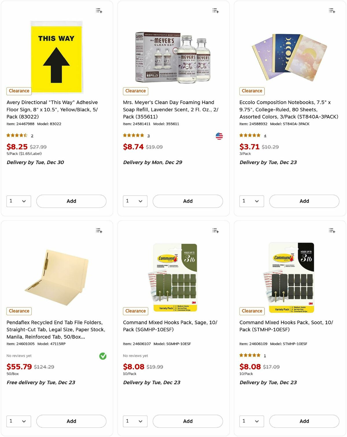 Staples Weekly Ad from December 21