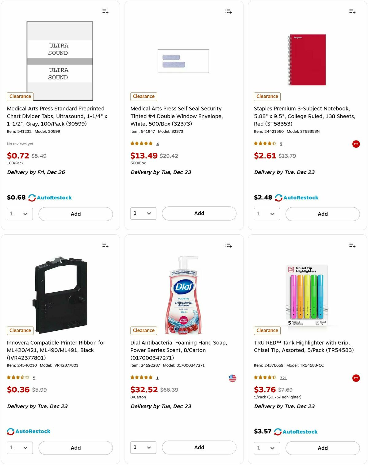 Staples Weekly Ad from December 21