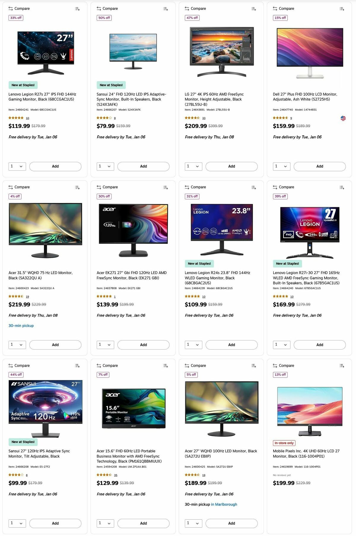 Staples Weekly Ad from January 4