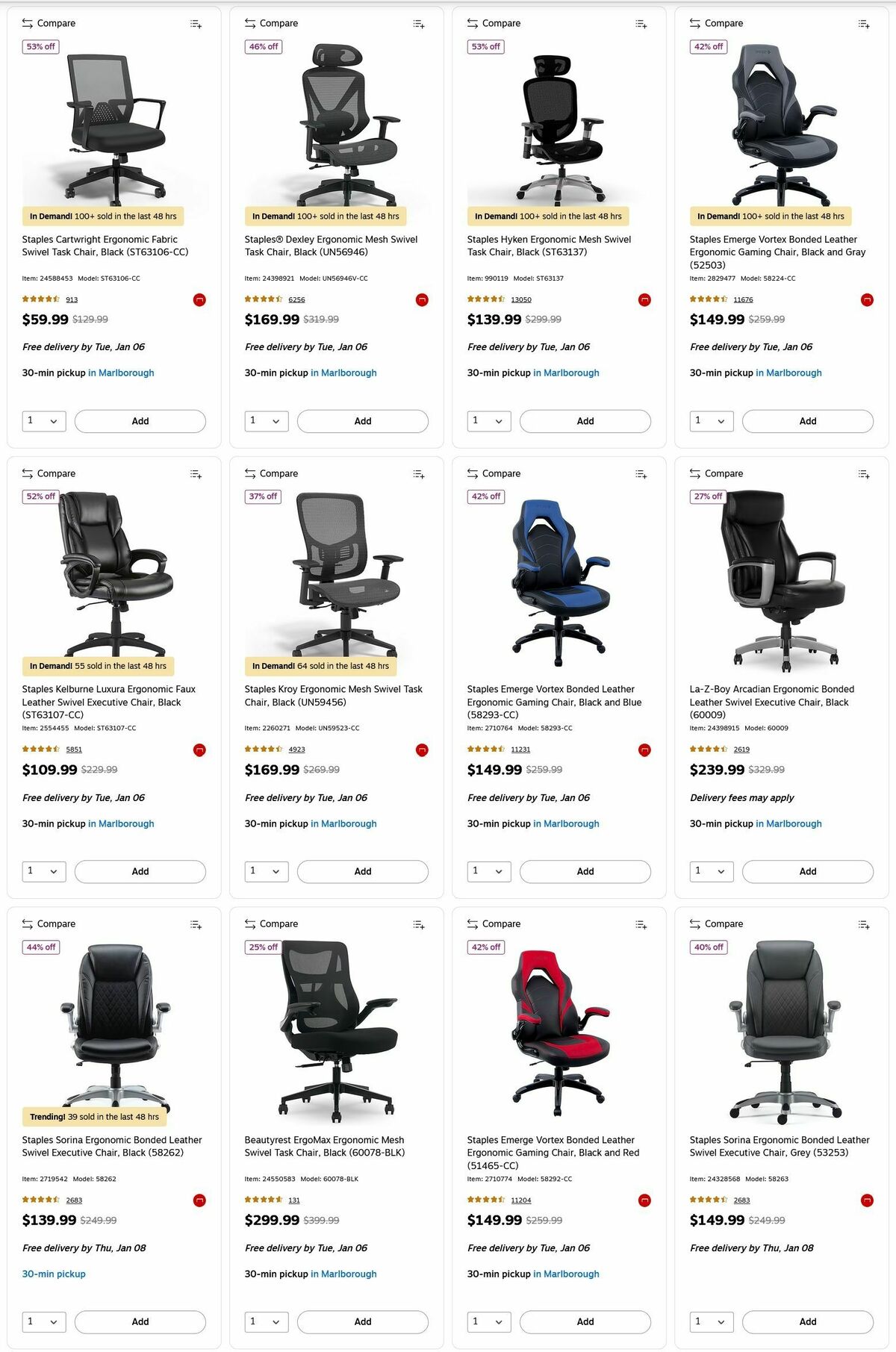 Staples Weekly Ad from January 4