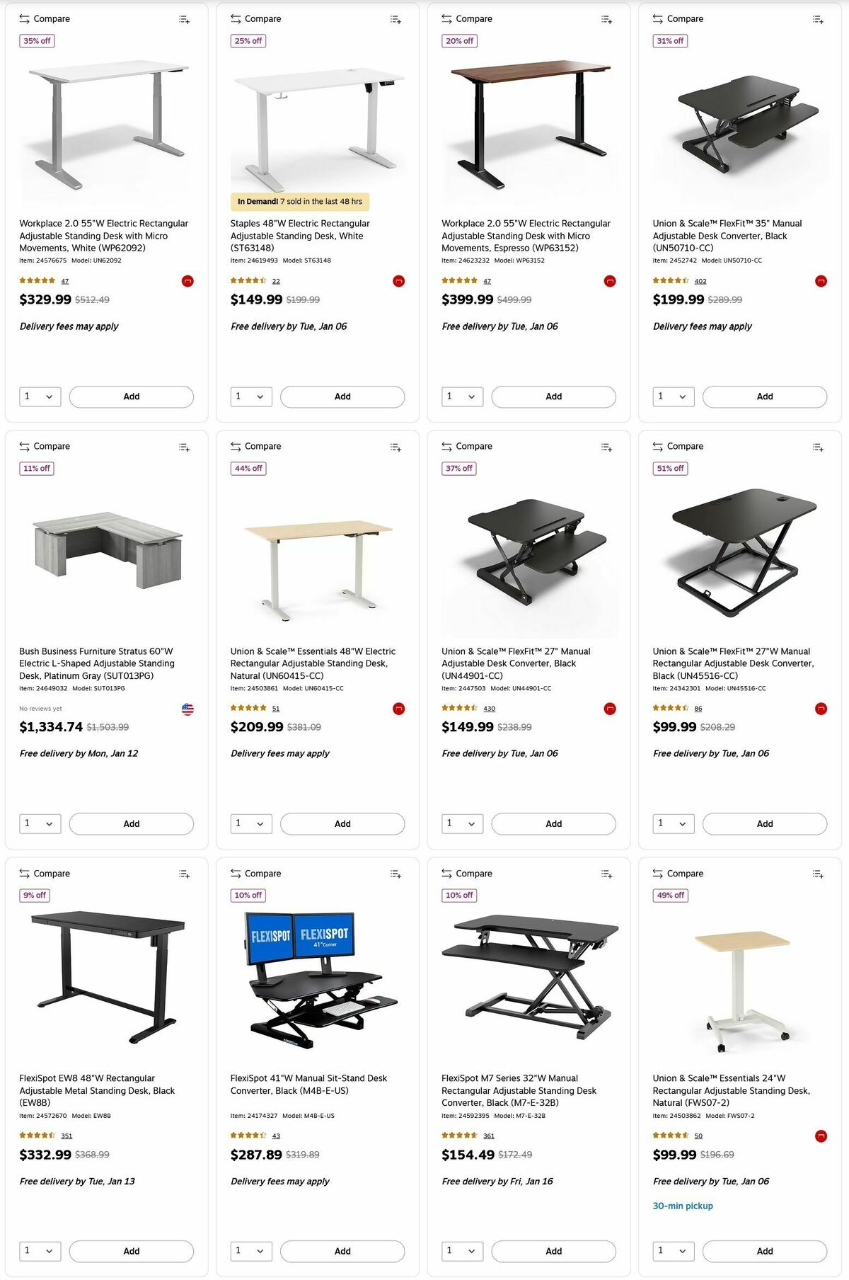 Staples Weekly Ad from January 4