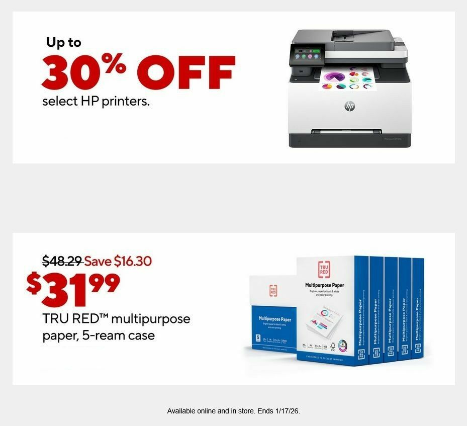 Staples Weekly Ad from January 18