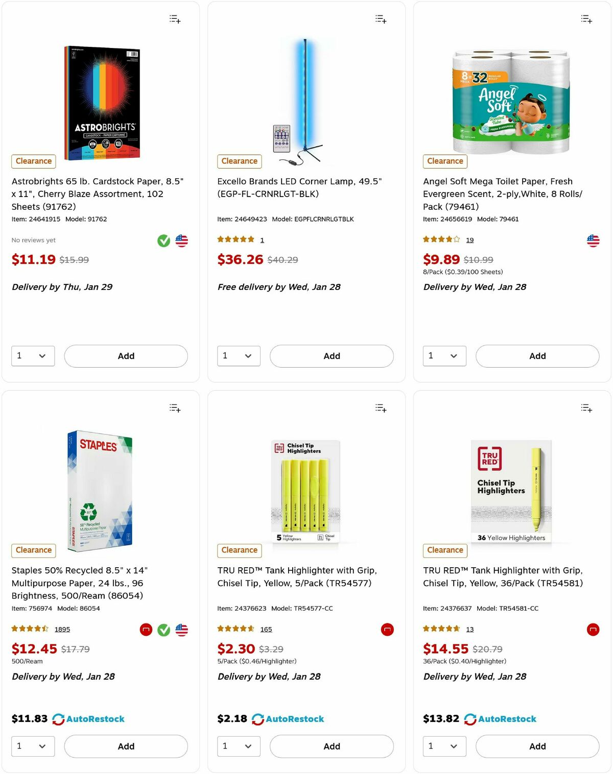 Staples Weekly Ad from January 25