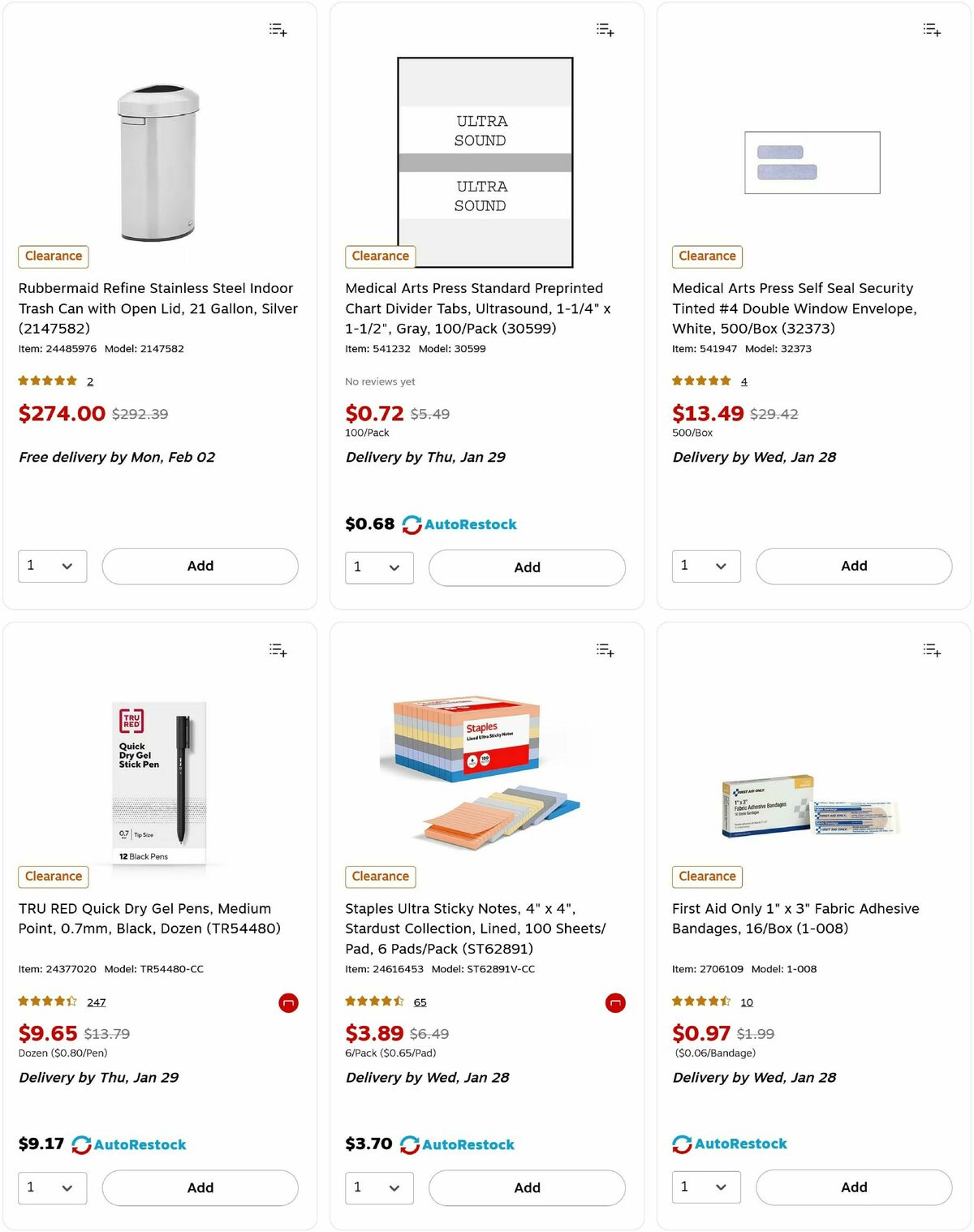 Staples Weekly Ad from January 25