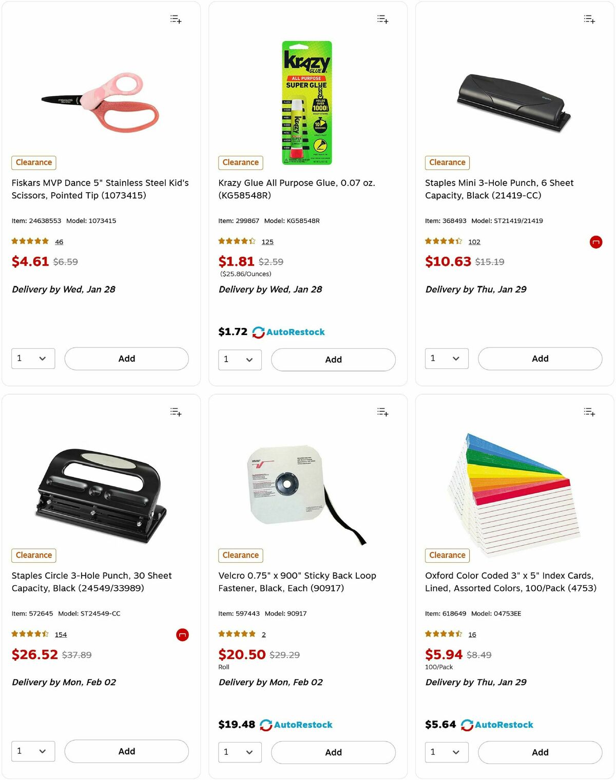 Staples Weekly Ad from January 25