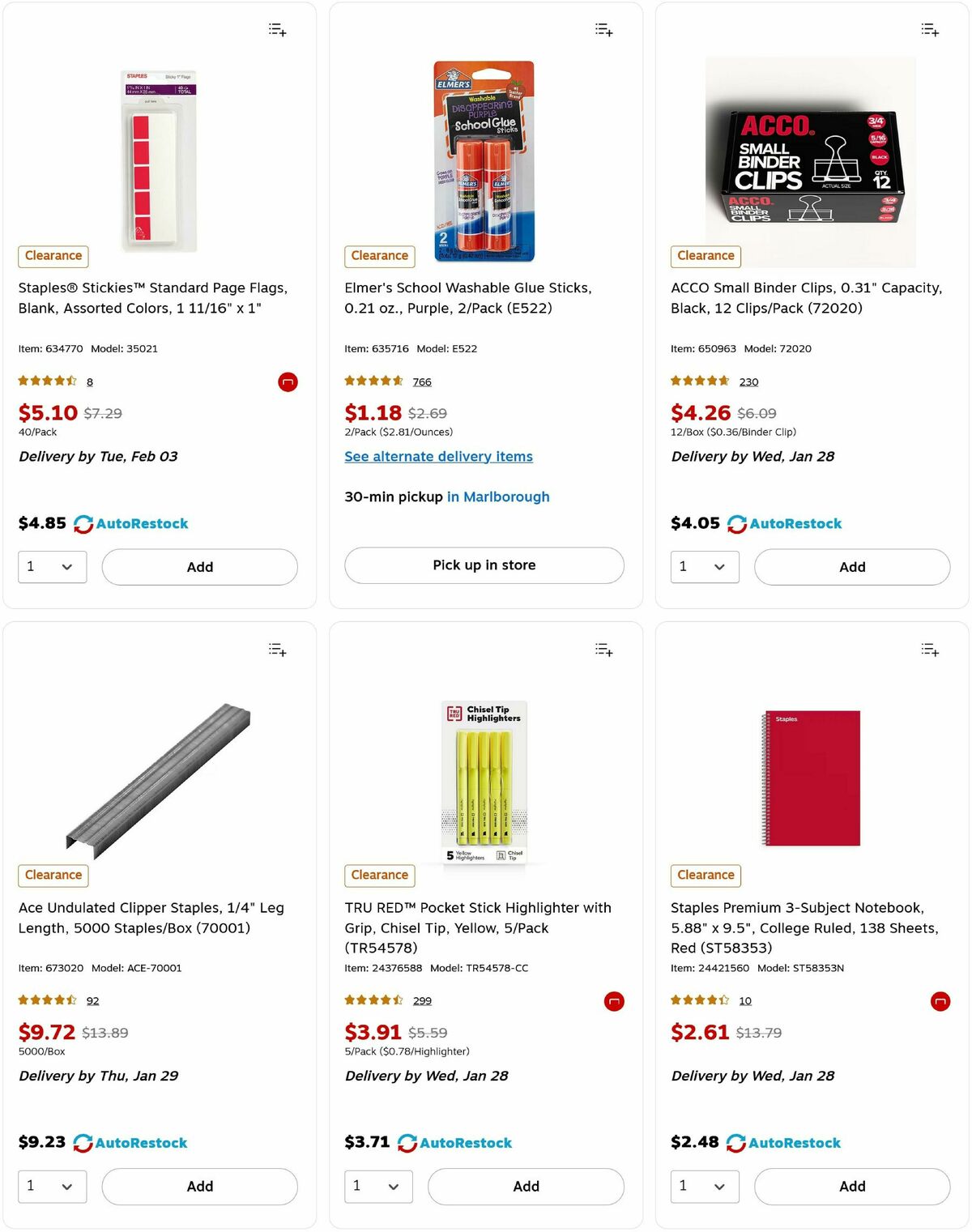 Staples Weekly Ad from January 25