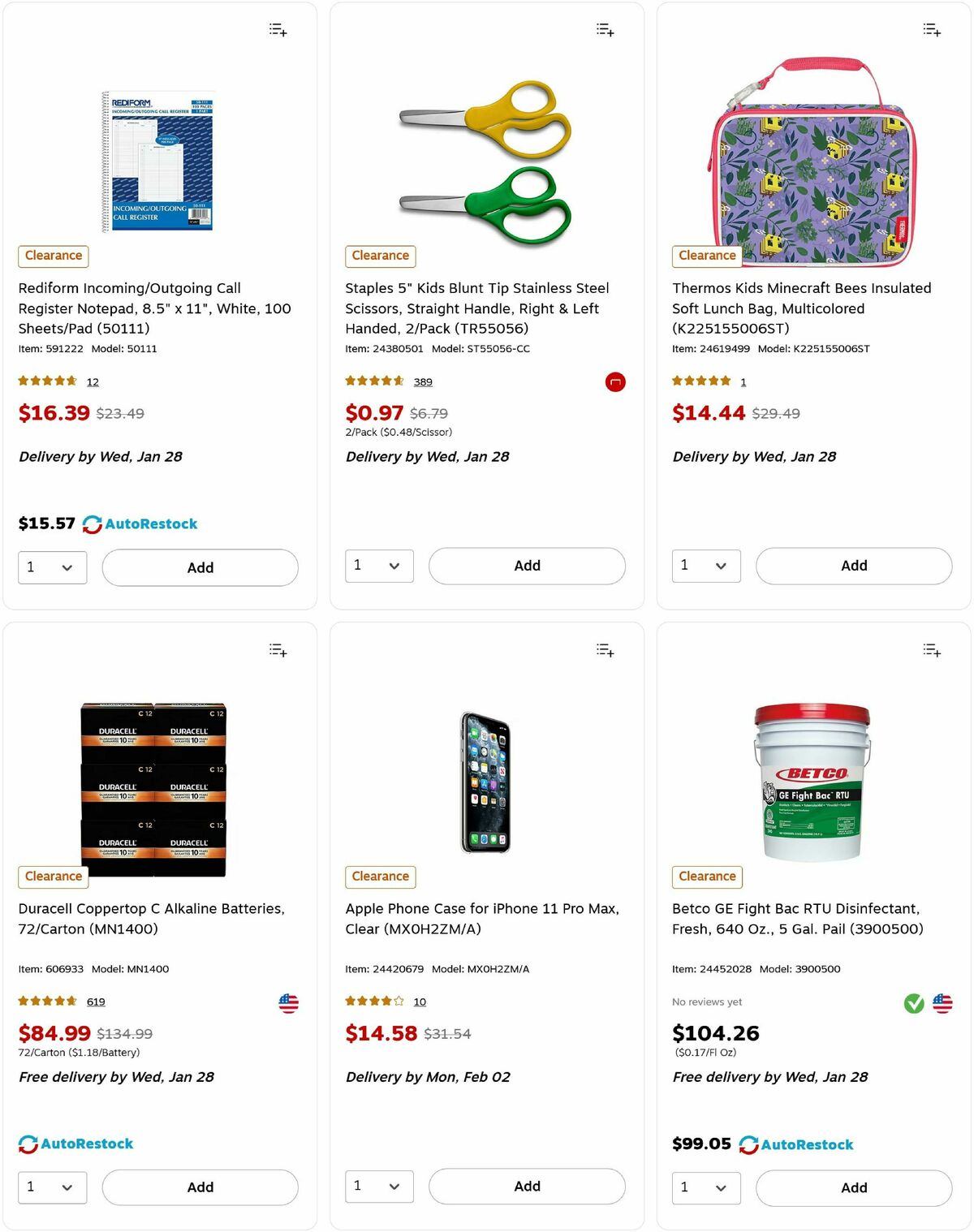 Staples Weekly Ad from January 25