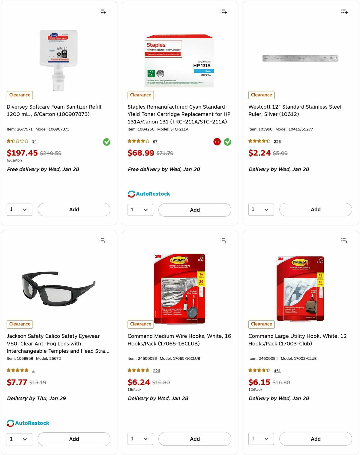 Staples Weekly Ad from January 25