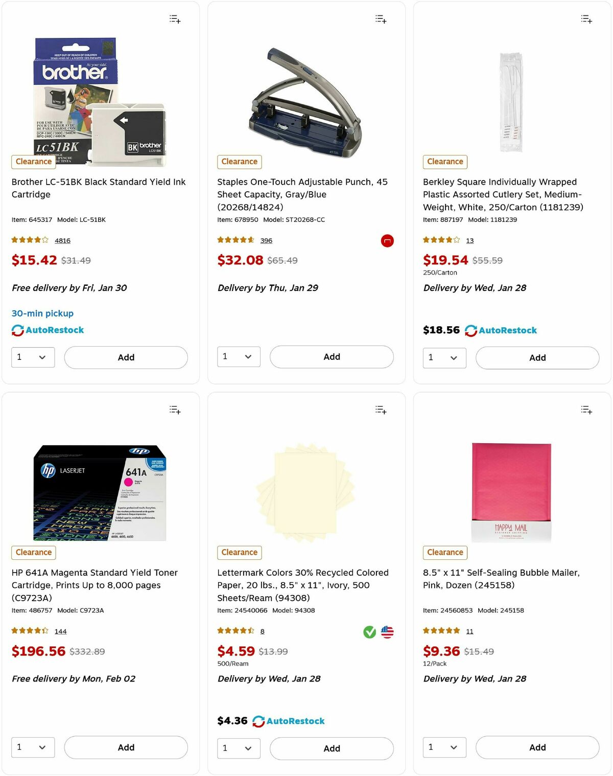 Staples Weekly Ad from January 25