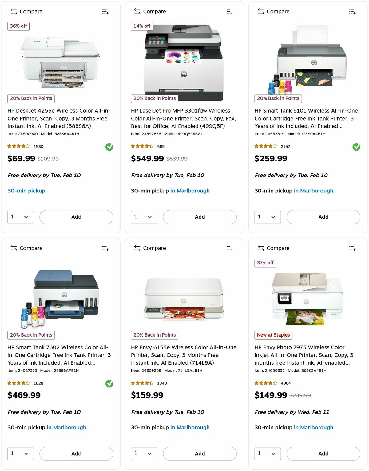 Staples Weekly Ad from February 8