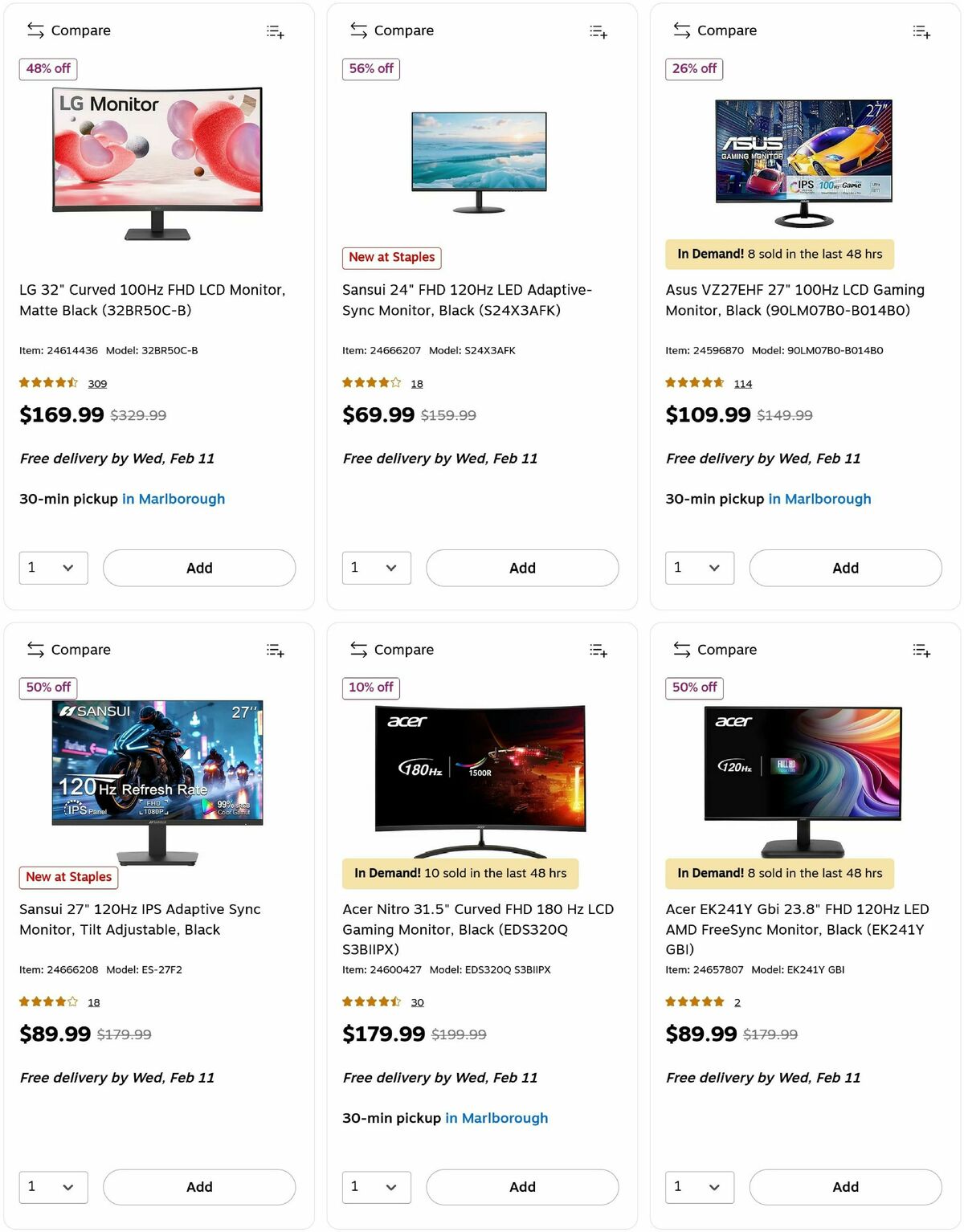 Staples Weekly Ad from February 8