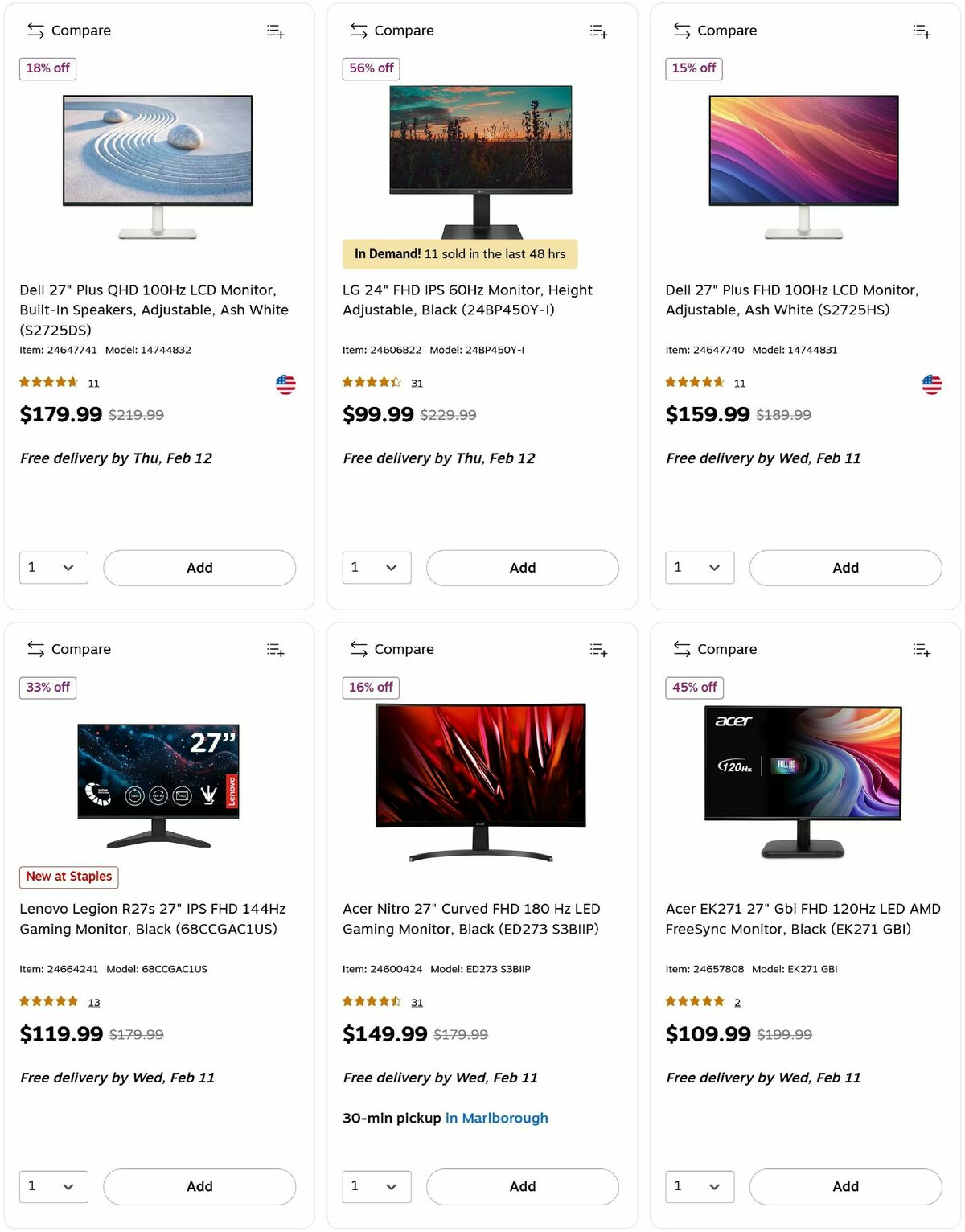 Staples Weekly Ad from February 8