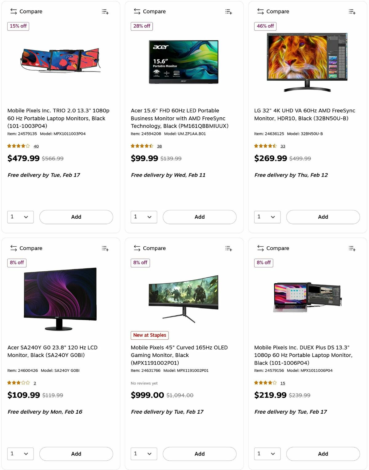 Staples Weekly Ad from February 8