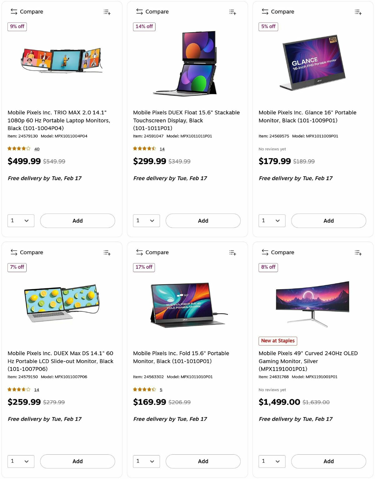 Staples Weekly Ad from February 8