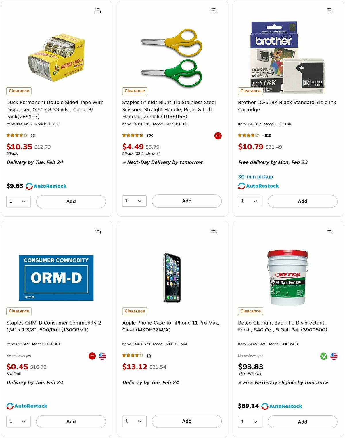 Staples Weekly Ad from February 17