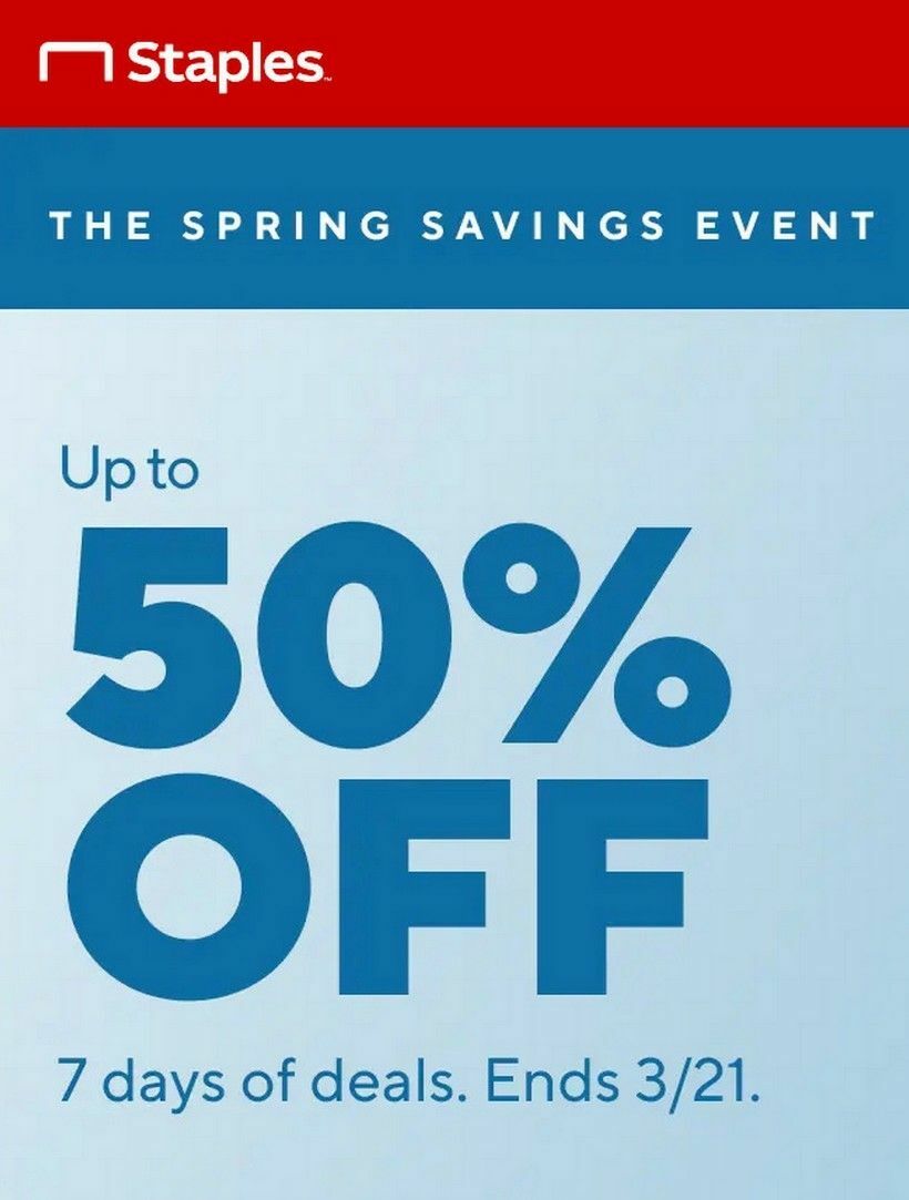 Staples Weekly Ad from March 15