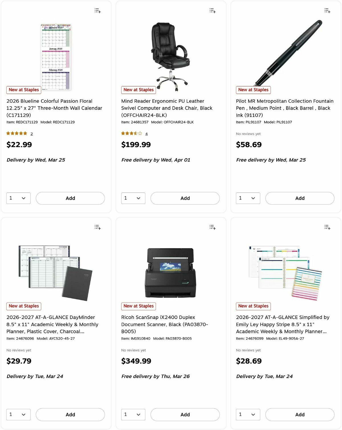 Staples Weekly Ad from March 22