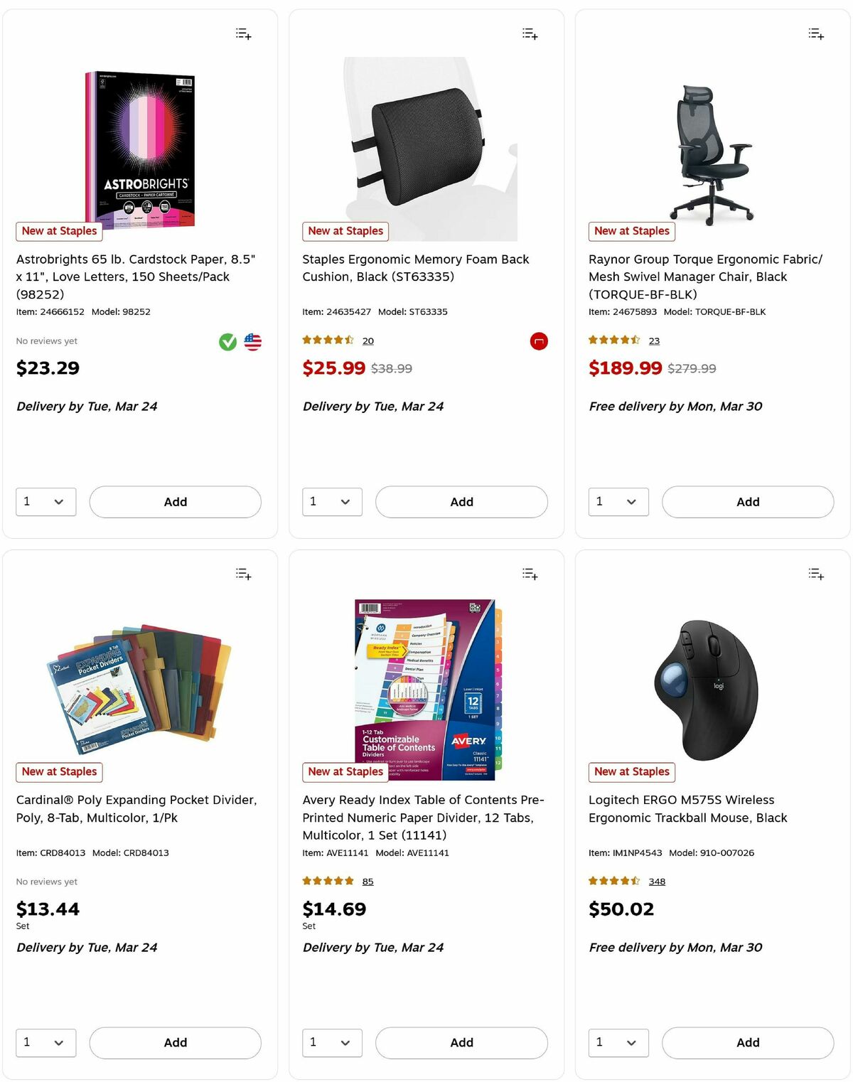 Staples Weekly Ad from March 22