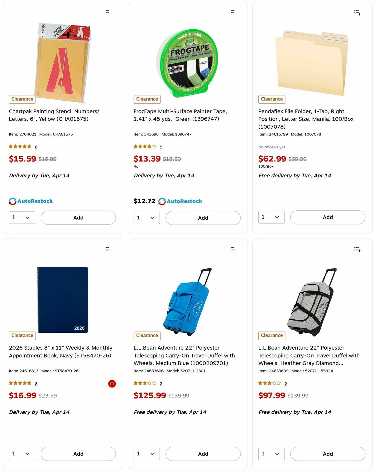 Staples Weekly Ad from April 12