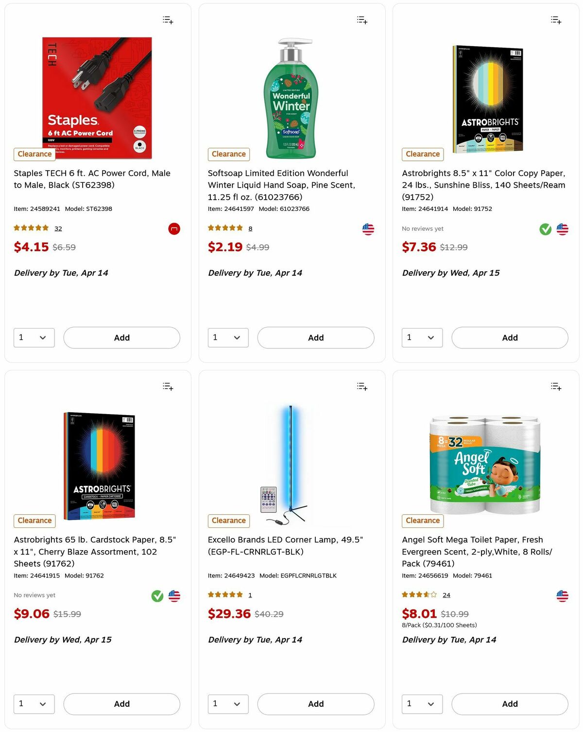 Staples Weekly Ad from April 12