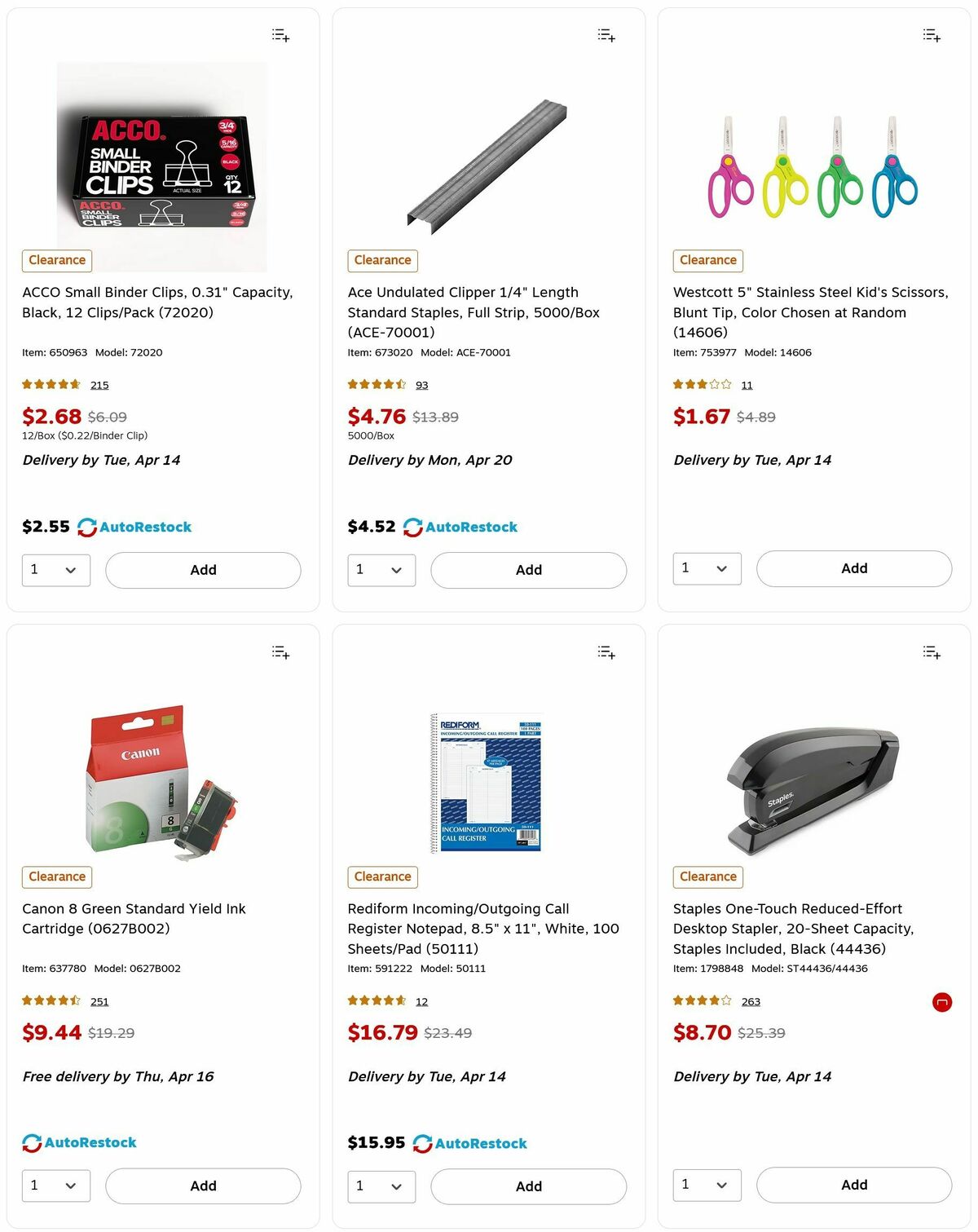 Staples Weekly Ad from April 12