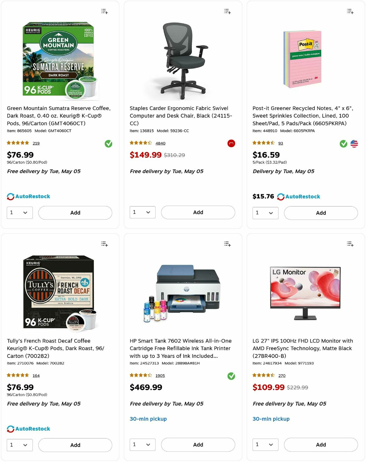 Staples Weekly Ad from May 3