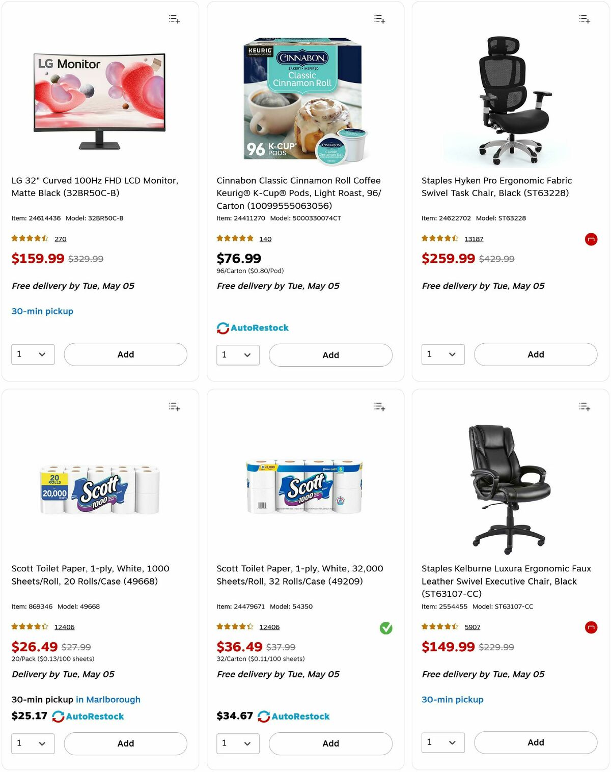 Staples Weekly Ad from May 3