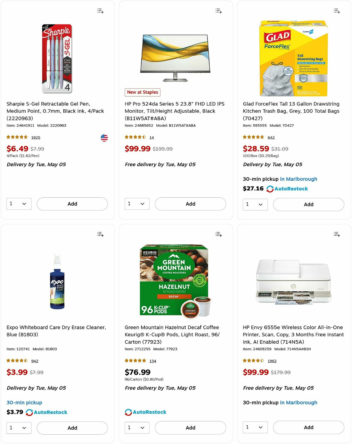 Staples Weekly Ad from May 3