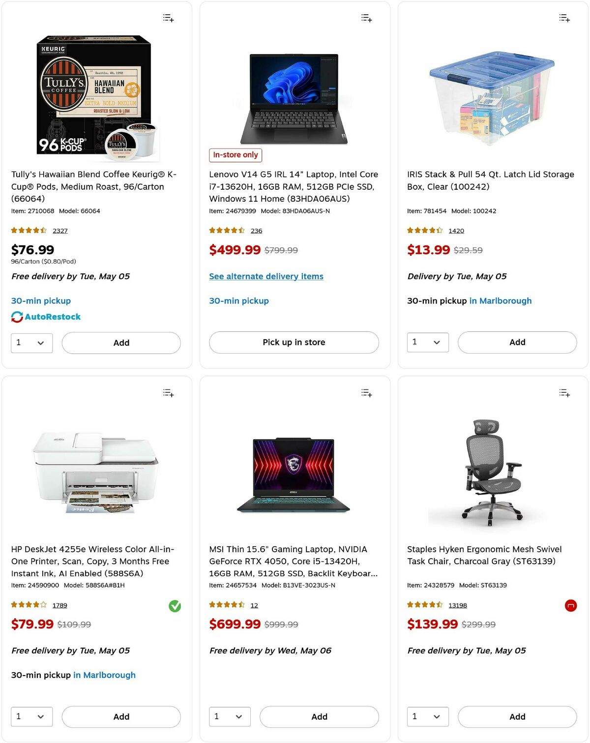 Staples Weekly Ad from May 3