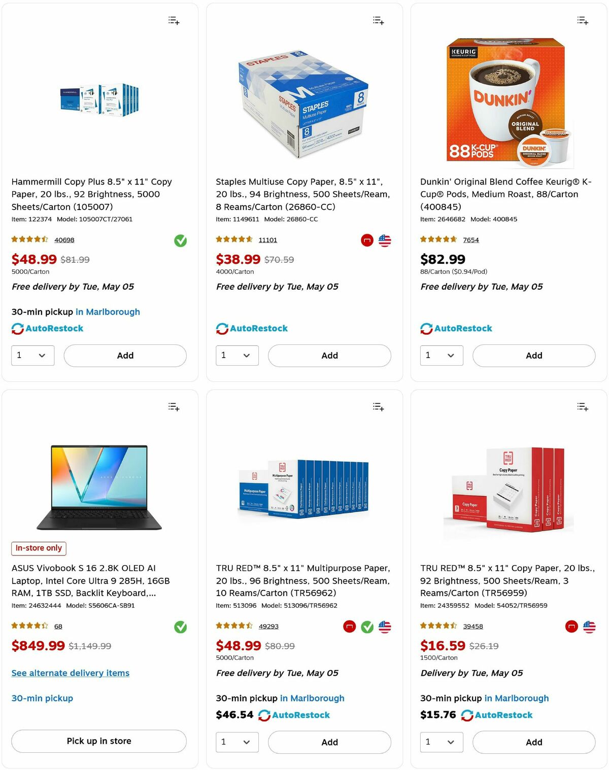 Staples Weekly Ad from May 3