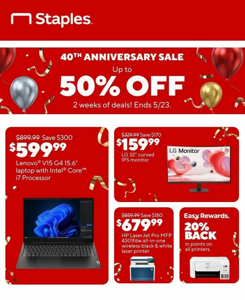 Staples Weekly Ad from May 17