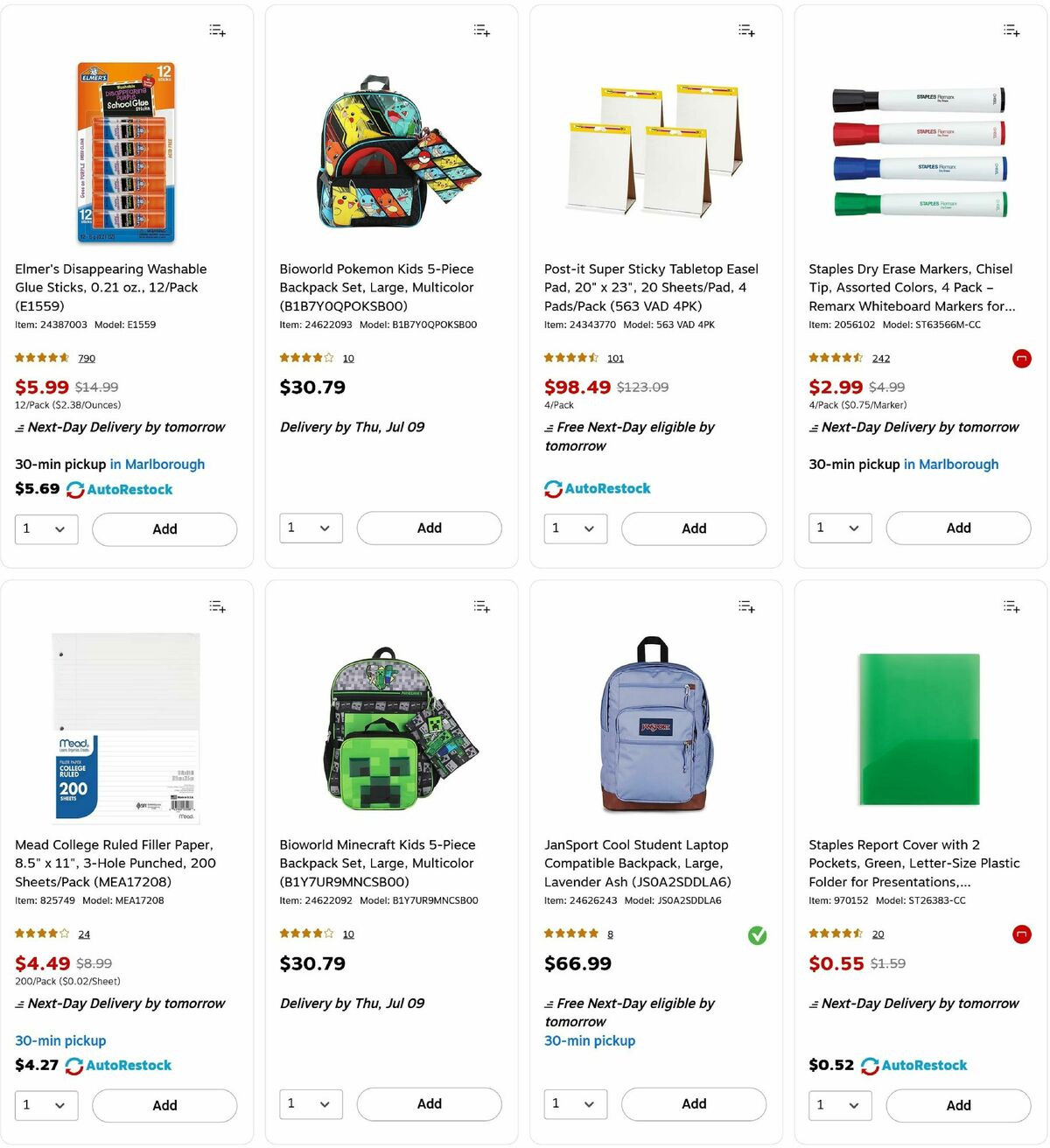 Staples Weekly Ad from July 6