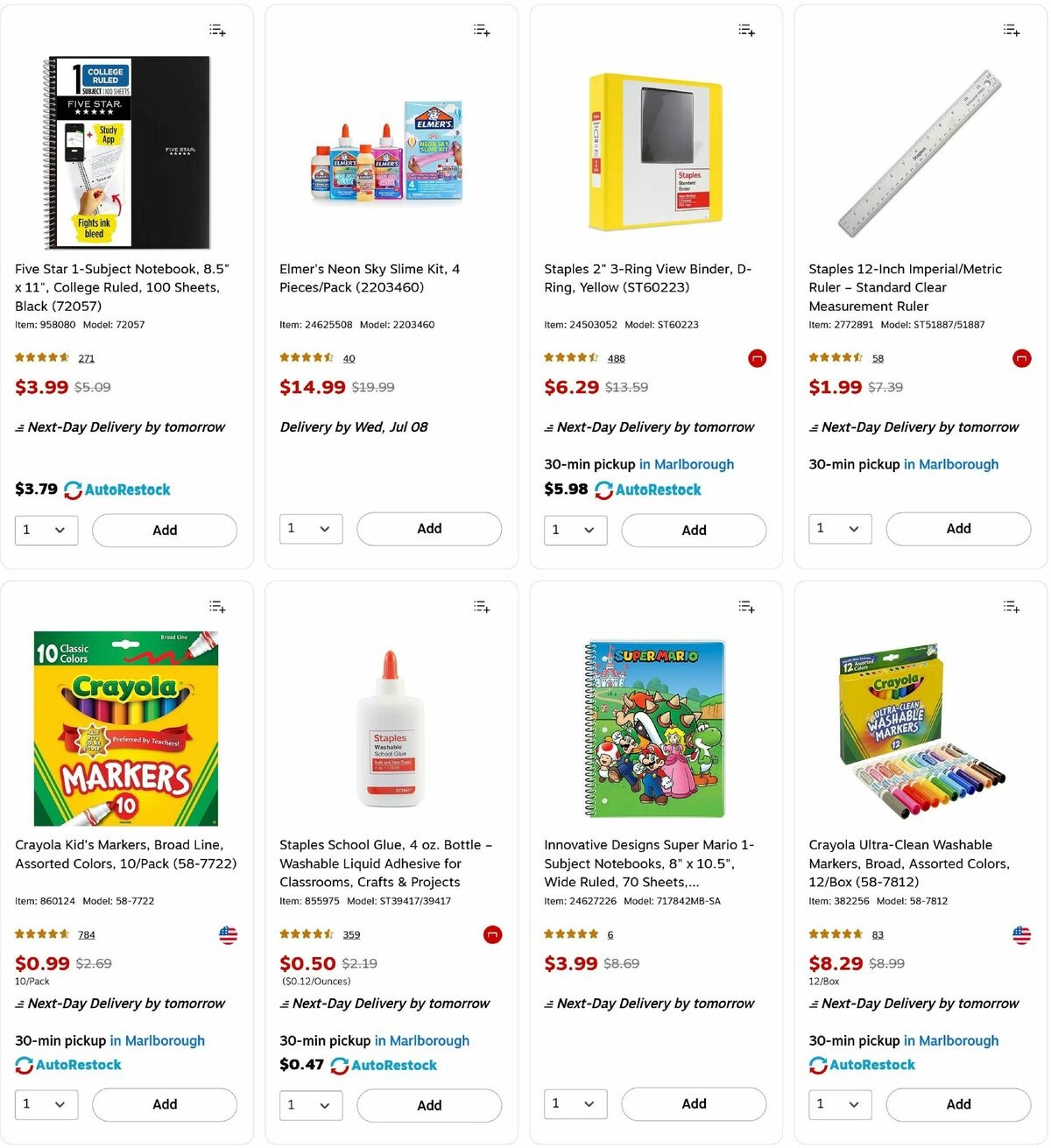 Staples Weekly Ad from July 6