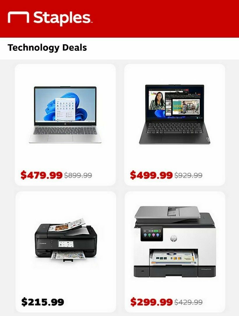 Staples Weekly Ad from July 26