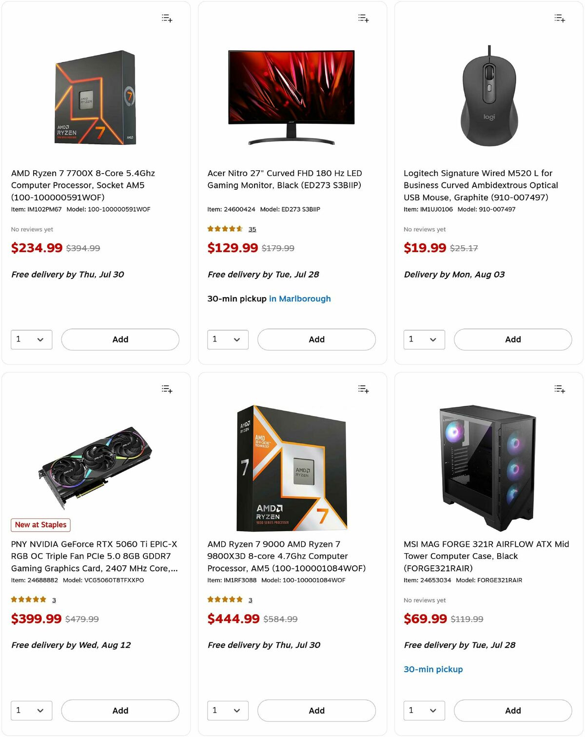 Staples Weekly Ad from July 26
