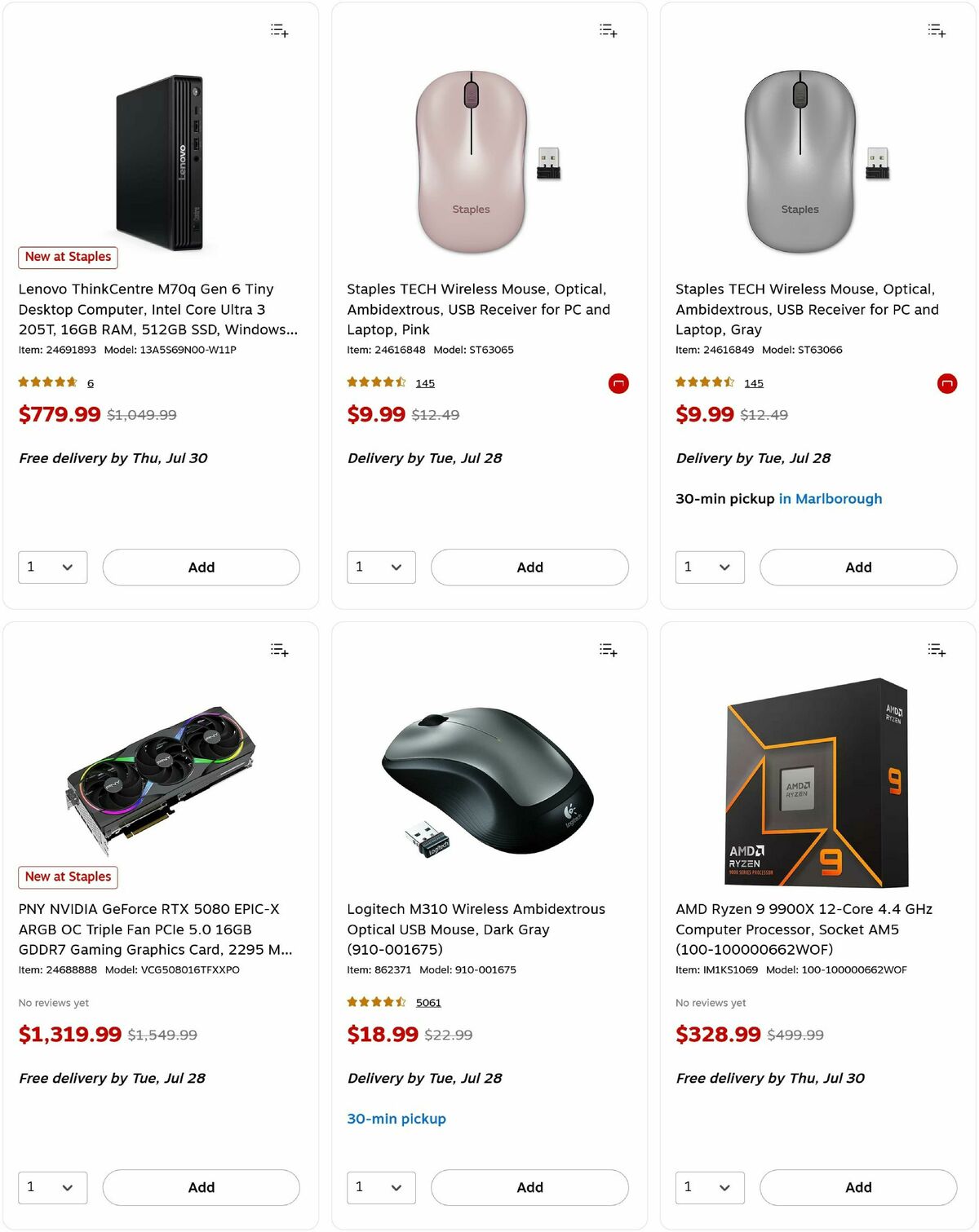 Staples Weekly Ad from July 26