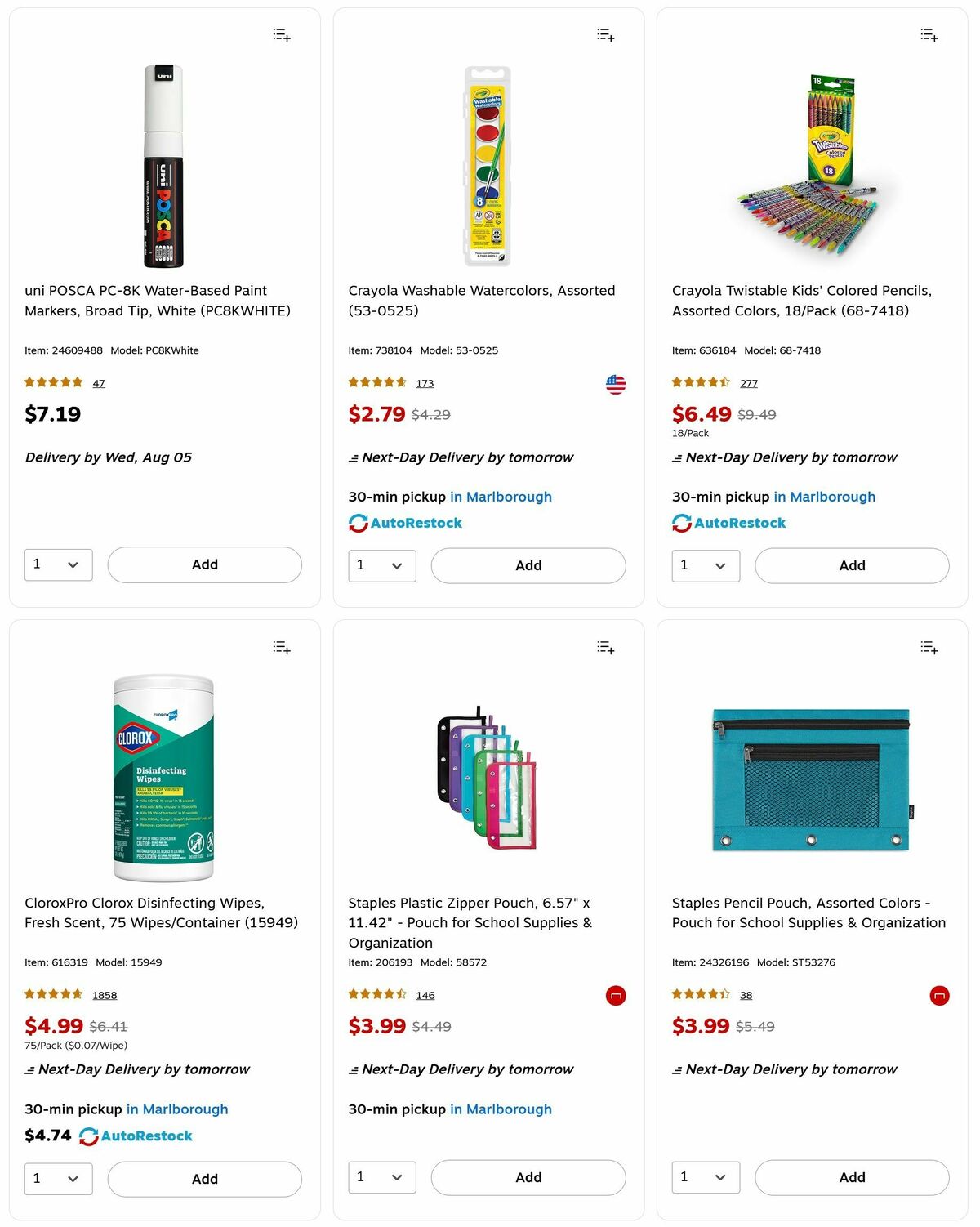 Staples Weekly Ad from August 3