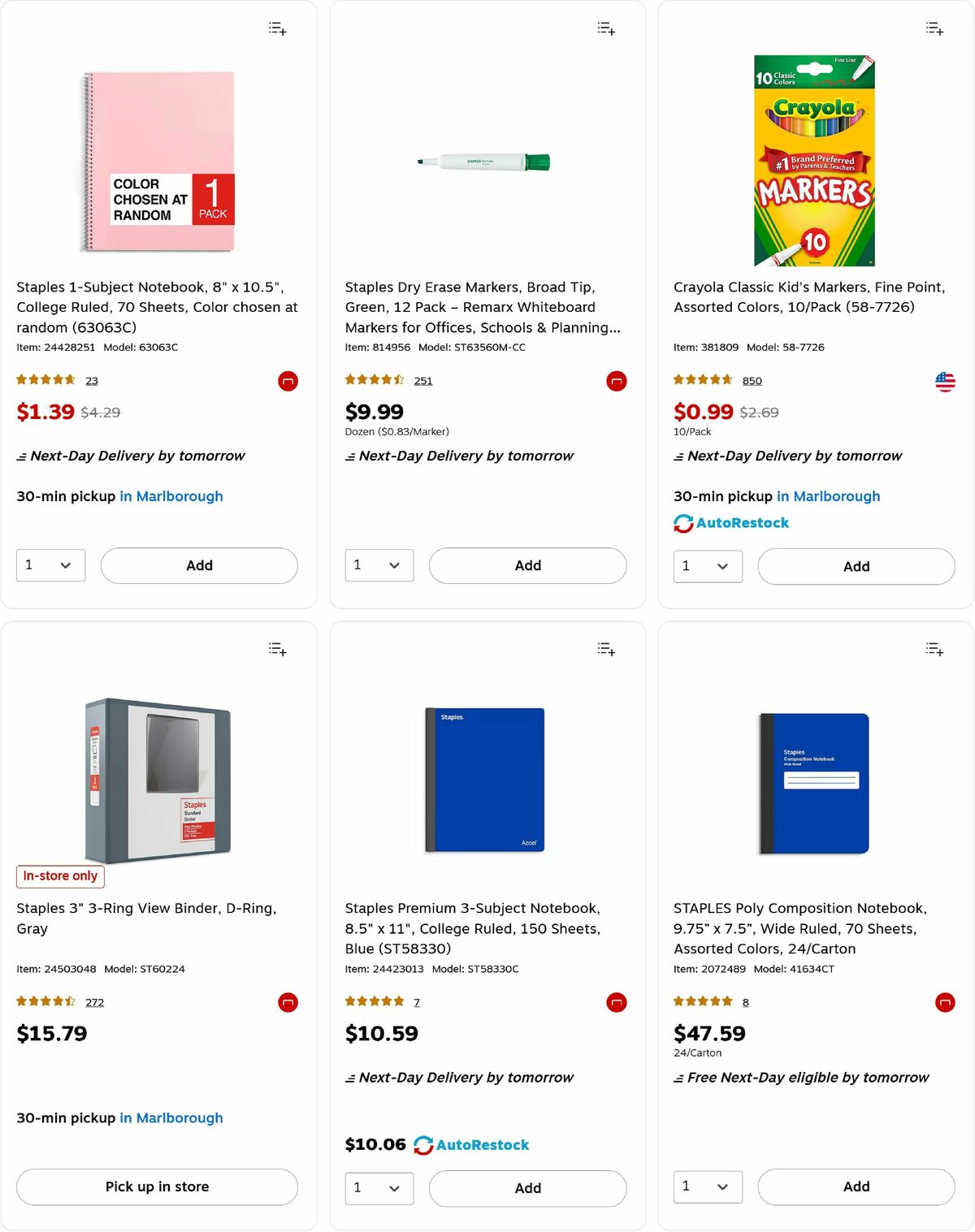 Staples Weekly Ad from August 31