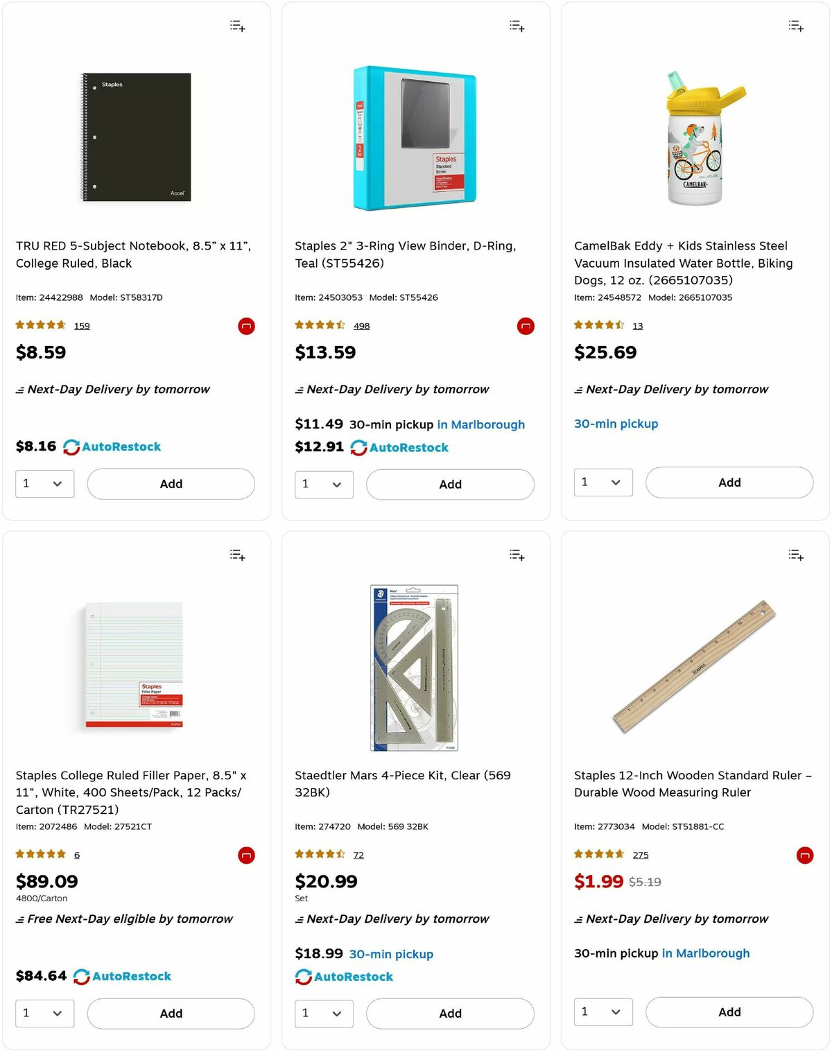Staples Weekly Ad from August 31