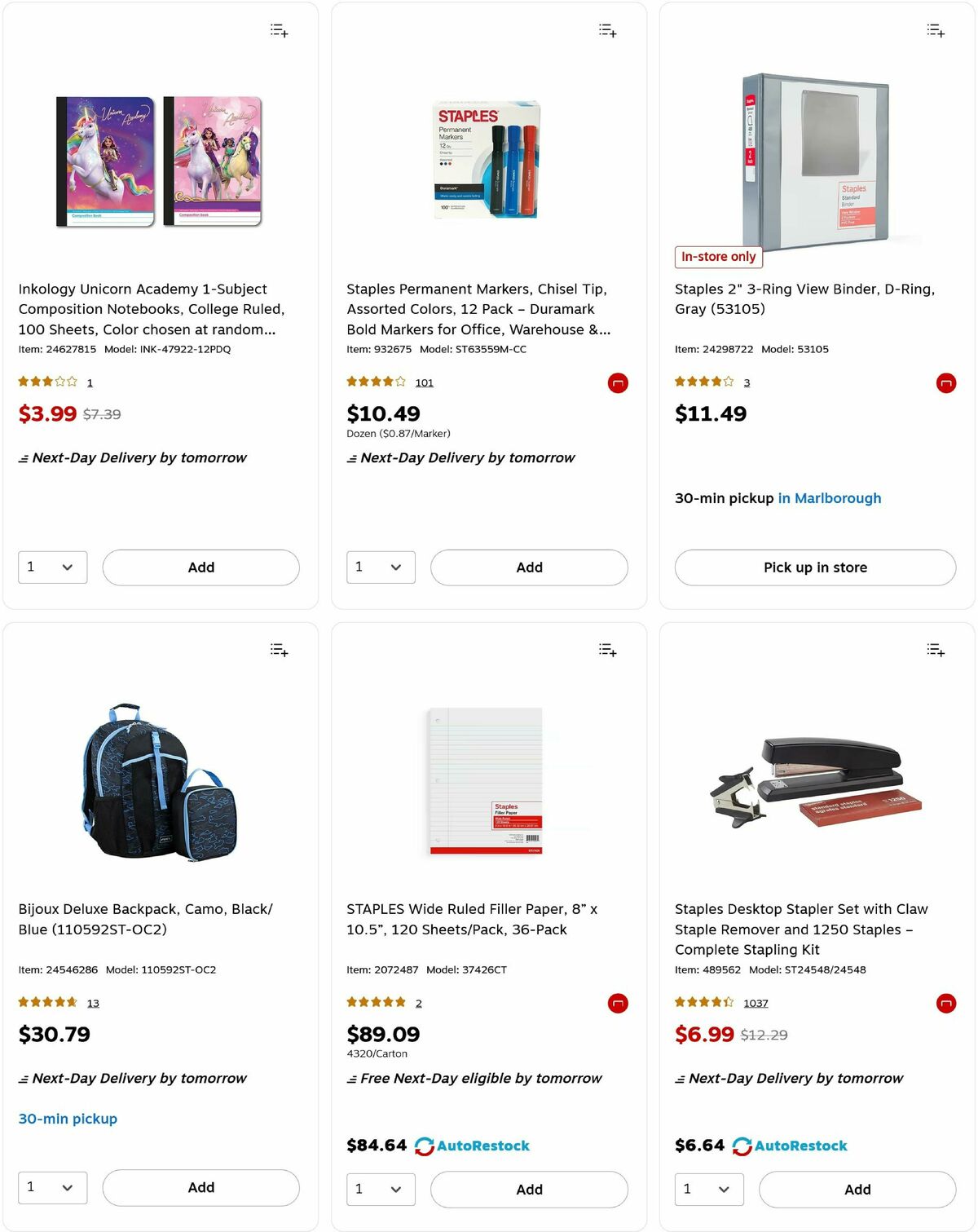 Staples Weekly Ad from August 31