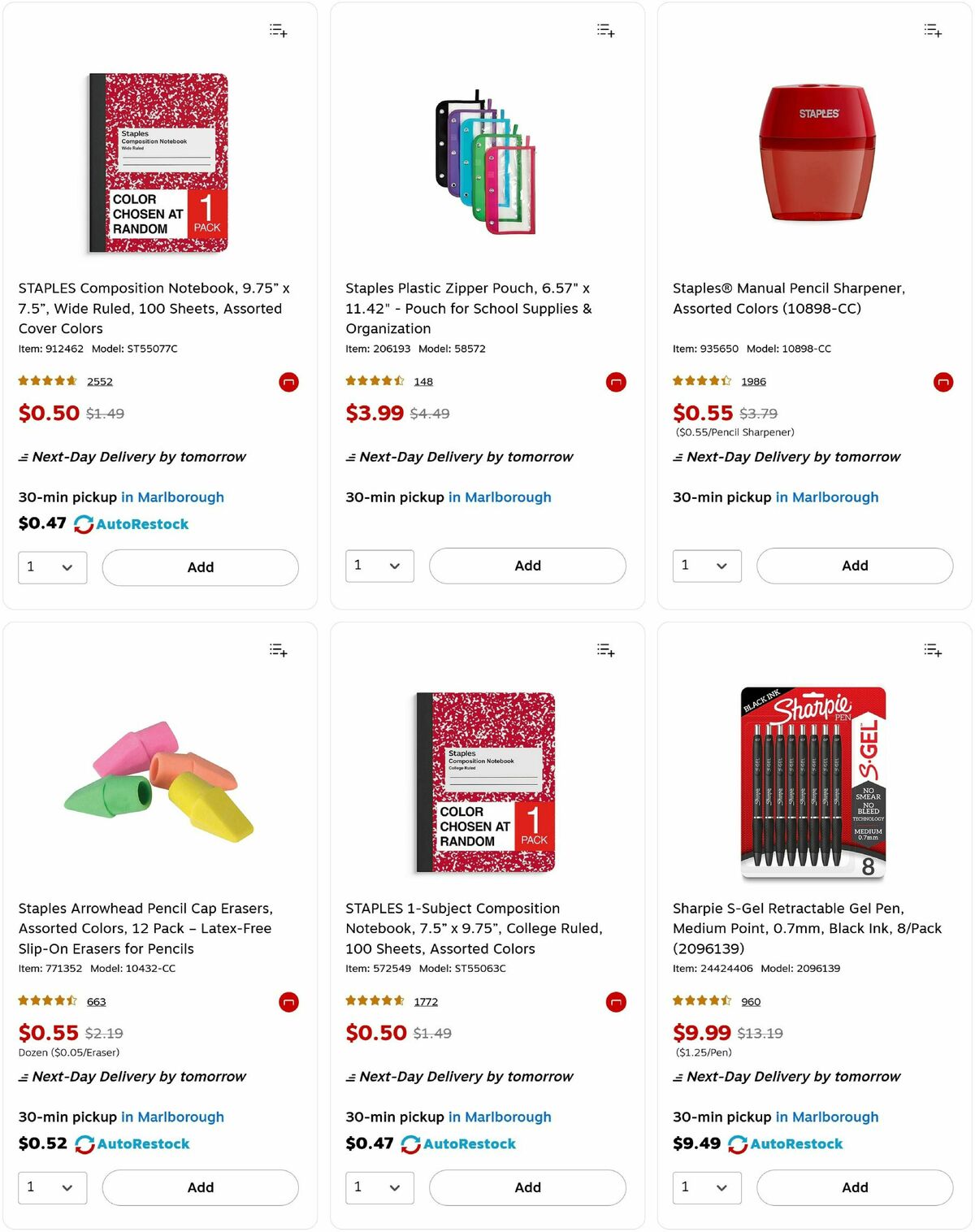 Staples Weekly Ad from August 31