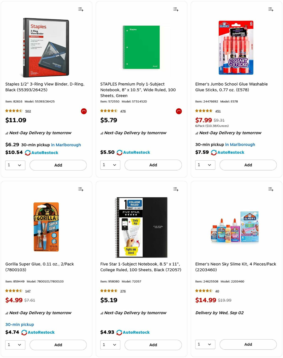 Staples Weekly Ad from August 31